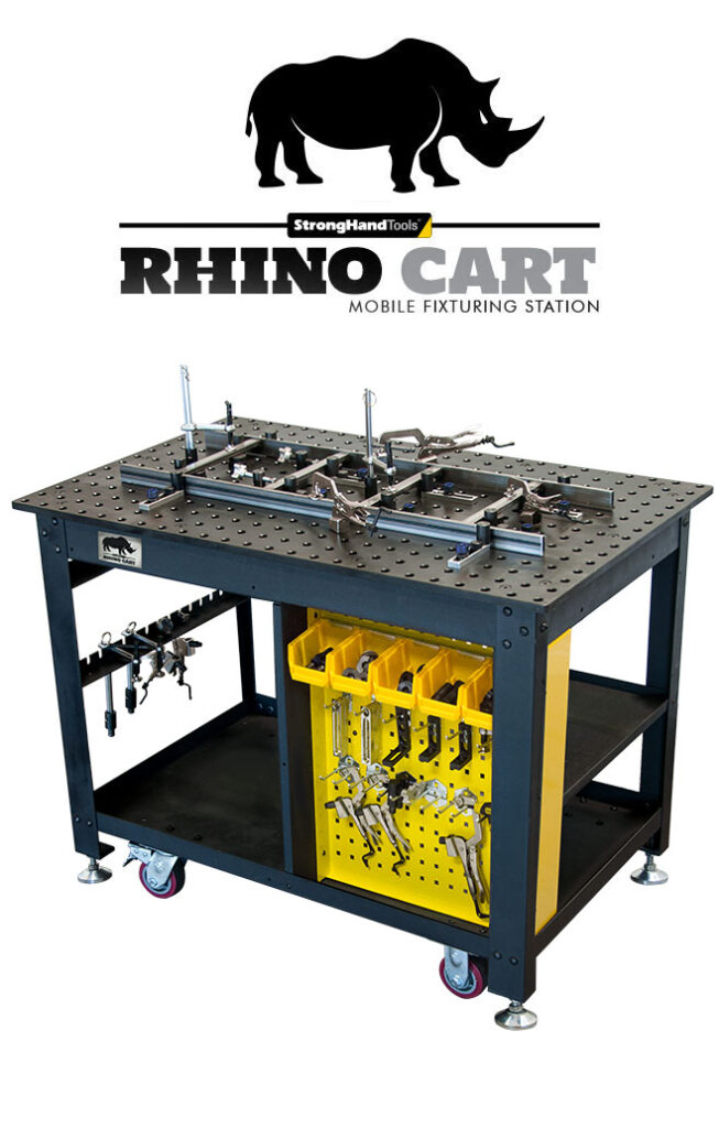 Rhino Cart with square fixture and fixturing tools